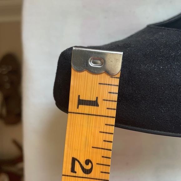 Spring - black faux suede , size 7.5, like new - Picture 7 of 8